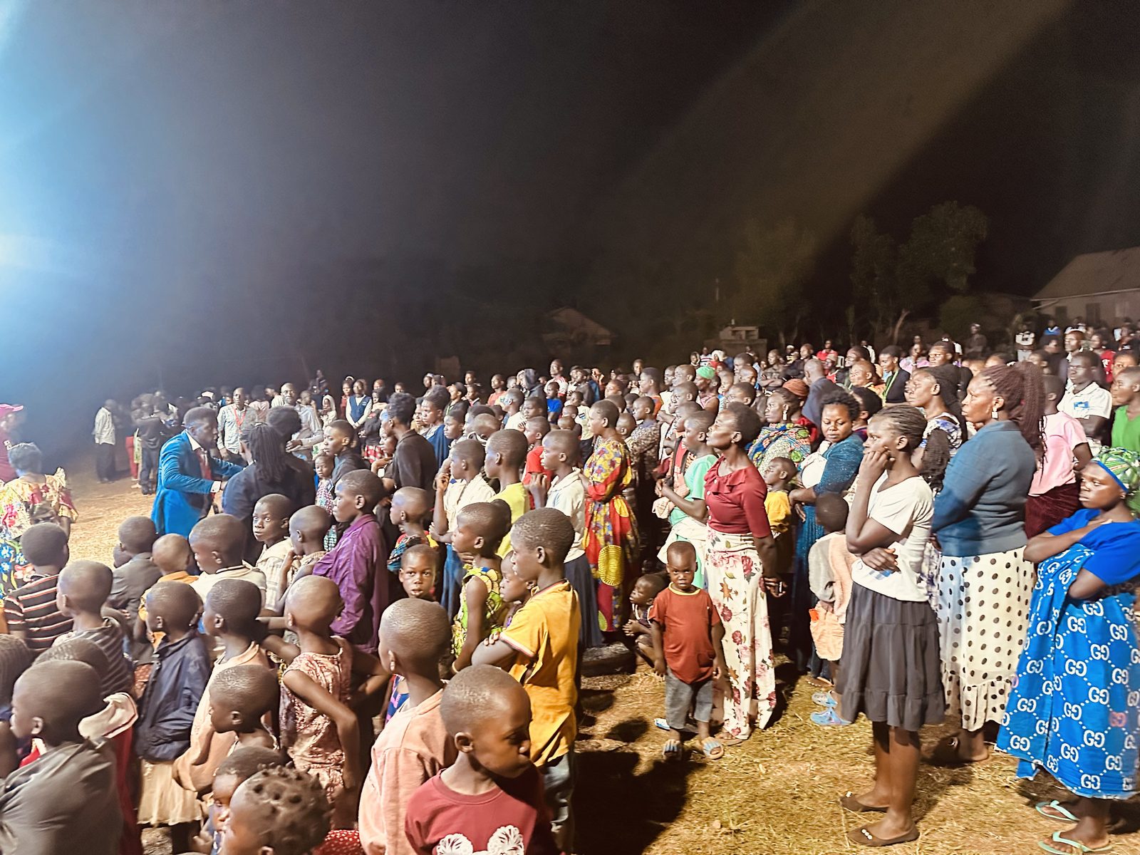 Praise breaking out during the evening crusade.